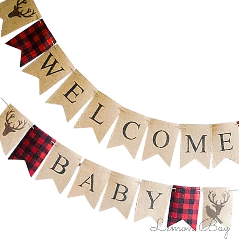 Babyshower Lumberjack серии Добро пожаловать украшения для детской вечеринки художественное оформление стены baby shower