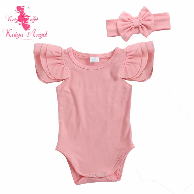 Kaiya Angel/комплект хлопковой одежды для маленьких мальчиков и девочек боди с