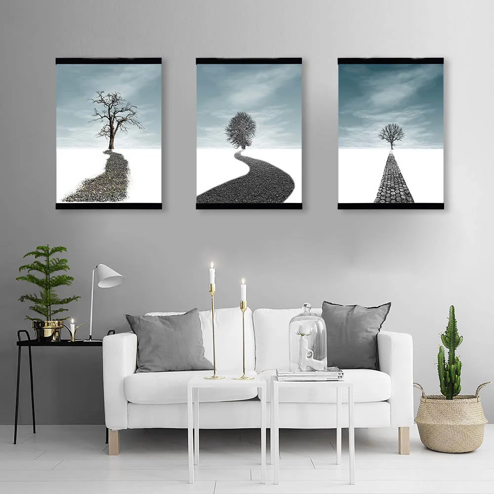 LZN Landscape Photo Abstract Canvas Tree Poster Print Large Portrait Of The Wall Art Without Modern Frame Nordic Living Home | Дом и сад