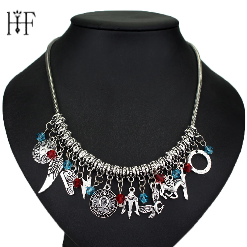 Percy Jackson подвеска из хрустальных бусин Очаровательное ожерелье-чокер и подвески
