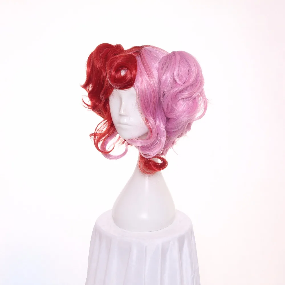 Ccutoo35 см полукрасный и розовый короткий кудрявый базовый парик с двойным чипом