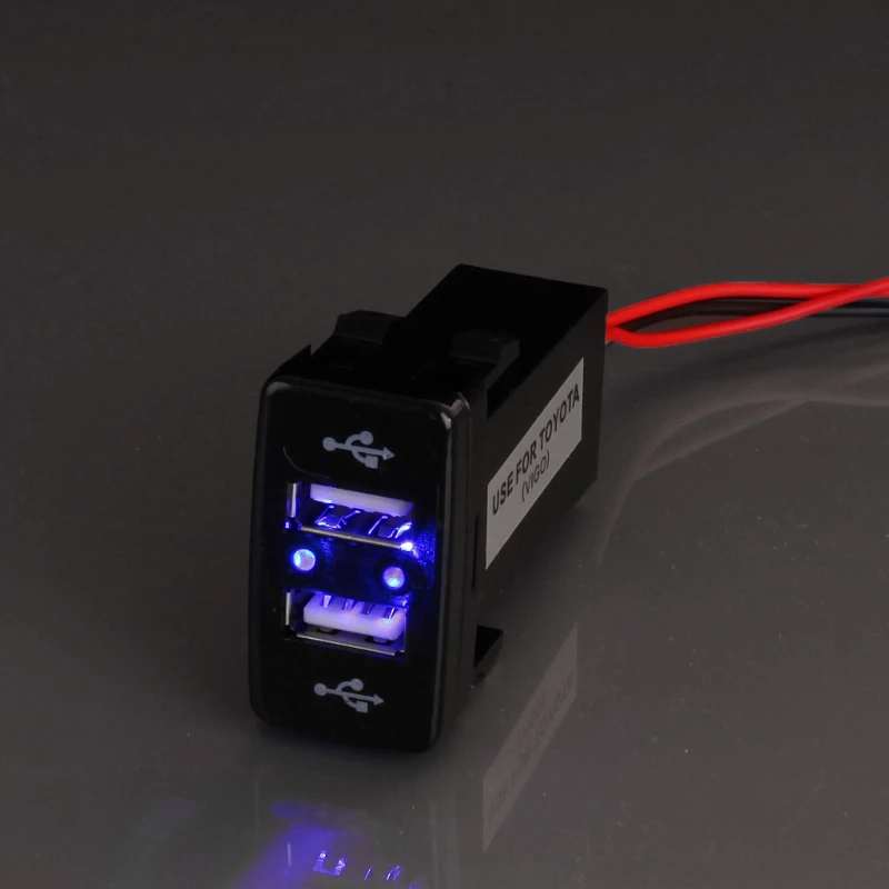 12V 4.2A двойной 2 Порт USB Автомобильное зарядное устройство гнездо адаптер