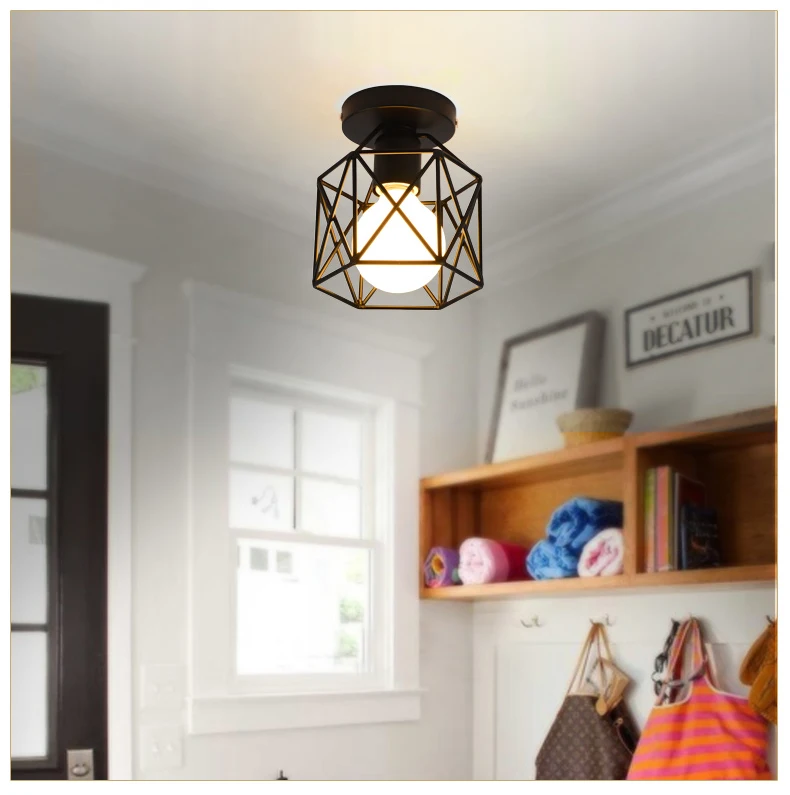 Креативный простой железный потолочный светильник для гостиной спальни балкона
