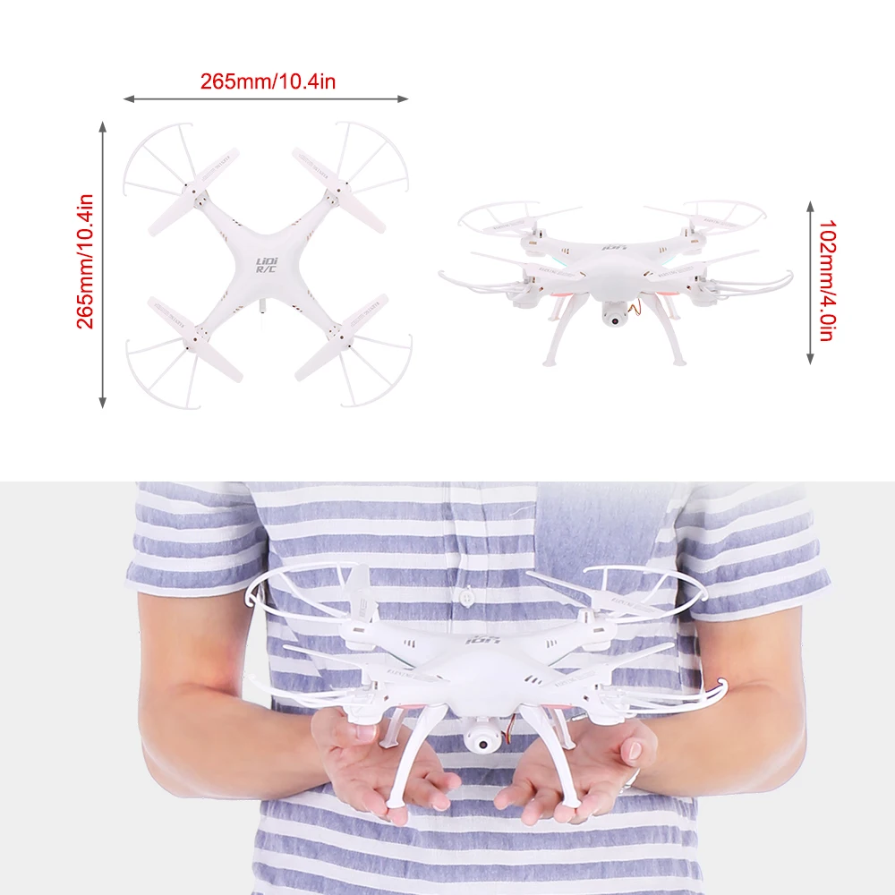 Квадрокоптер GoolRC LiDi L15W 2 4G 4 канала 6 осевой гироскоп Wi Fi передача FPV с камерой 0 3 МП