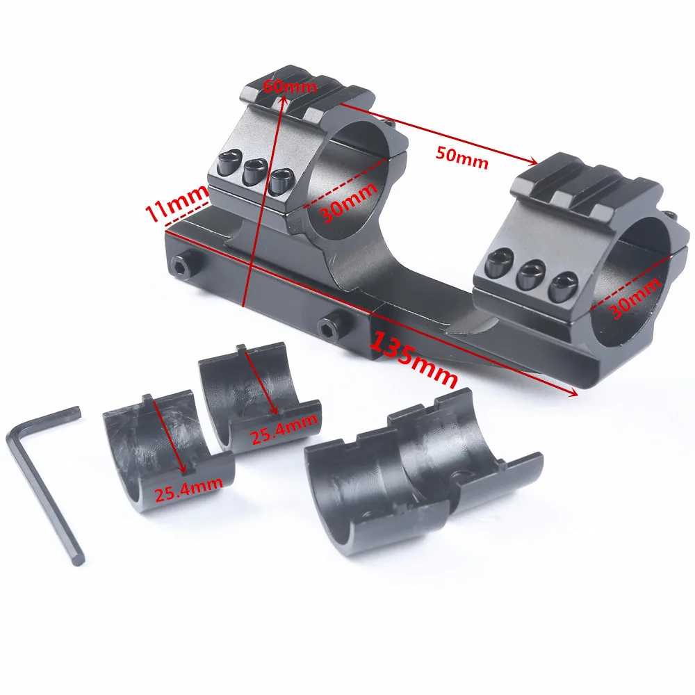 Быстроразъемный 30 мм Съемный консольный двойной кольцевой крепежный рельс для
