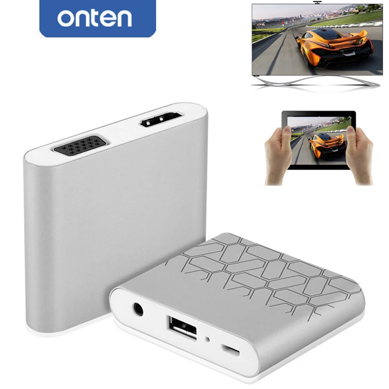 Универсальный USB в HDMI VGA Аудио Видео конвертер AV адаптер ключ для iPhone 7 8 plus 5 5S 6 6S Plus