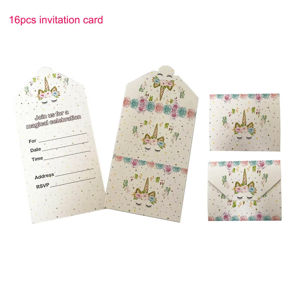 C unicorn card Розовая маленькая лошадка пони фольгированные воздушные шары-единороги Гелиевый шар животные Дети День рождения Единорог вечерние украшения - Цвет: C unicorn card