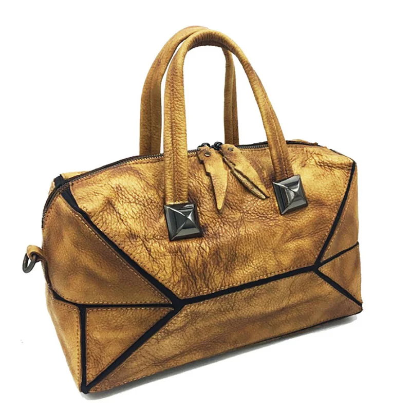 2019 женские сумки винтажная большая сумка тоут из воловьей кожи через плечо с