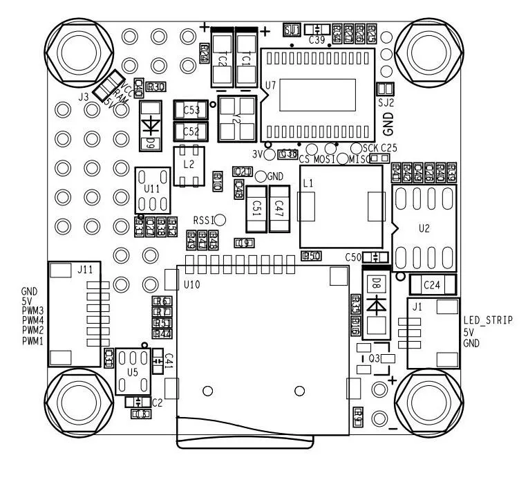 F4 Pro V3/Флип 32 F4 V2 PRO плата контроллера полета для FPV квадрокоптера