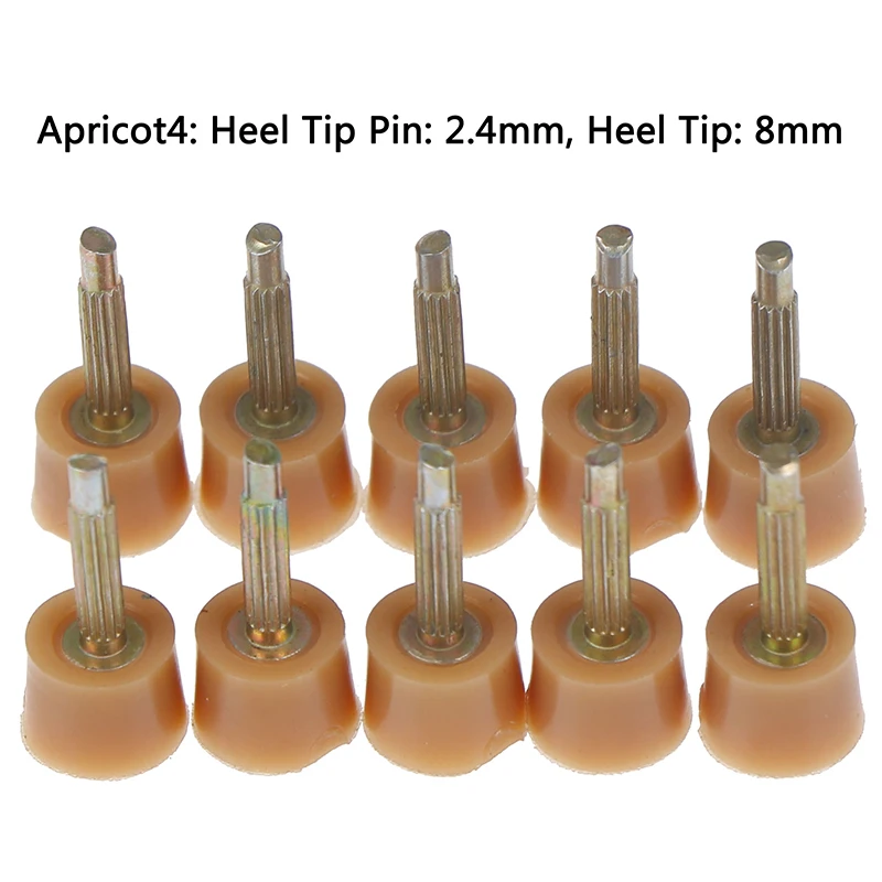 Apricot 4 10 шт. = 5 пар наконечники для ремонта каблуков шпильки для обуви наконечники для кранов дюбель для подъемников Замена для ремонта обуви стопоры для пятки защита 2 цвета - Цвет: Apricot 4