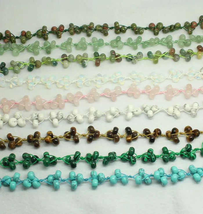 100% натуральный камень белый опал Рондель застежка Омар ожерелье 49 см (19 &quot)