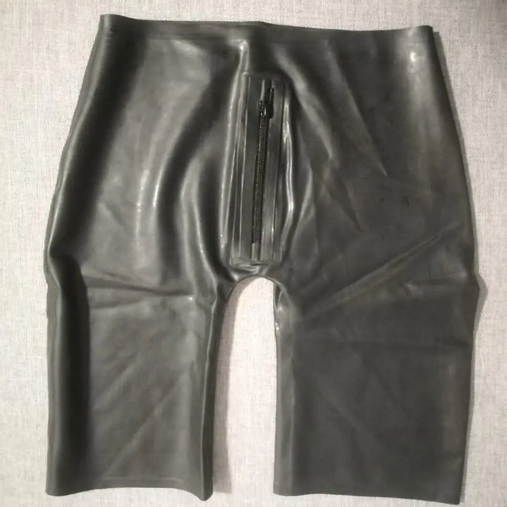 В наличии Латекс Короткие штаны с отверстием на спине Размер S Черный цветной