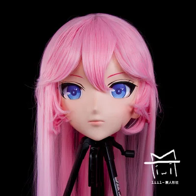 W LiLi Mask-41) милая девушка Смола голова Маска кигуруми косплей японские ролевые игры аниме силиконовая маска кигуруми кукла трансвестит - Цвет: W