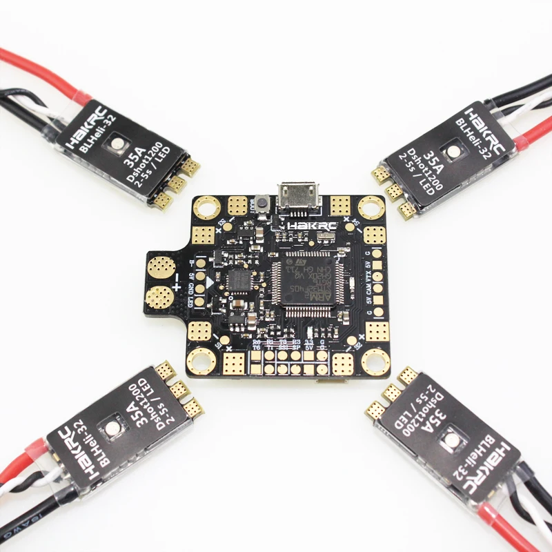 HAKRC Betaflight F4 Контроллер полета OSD интегрированный PDB 4 шт 35 2 5S Blheli32 бит бесщеточный