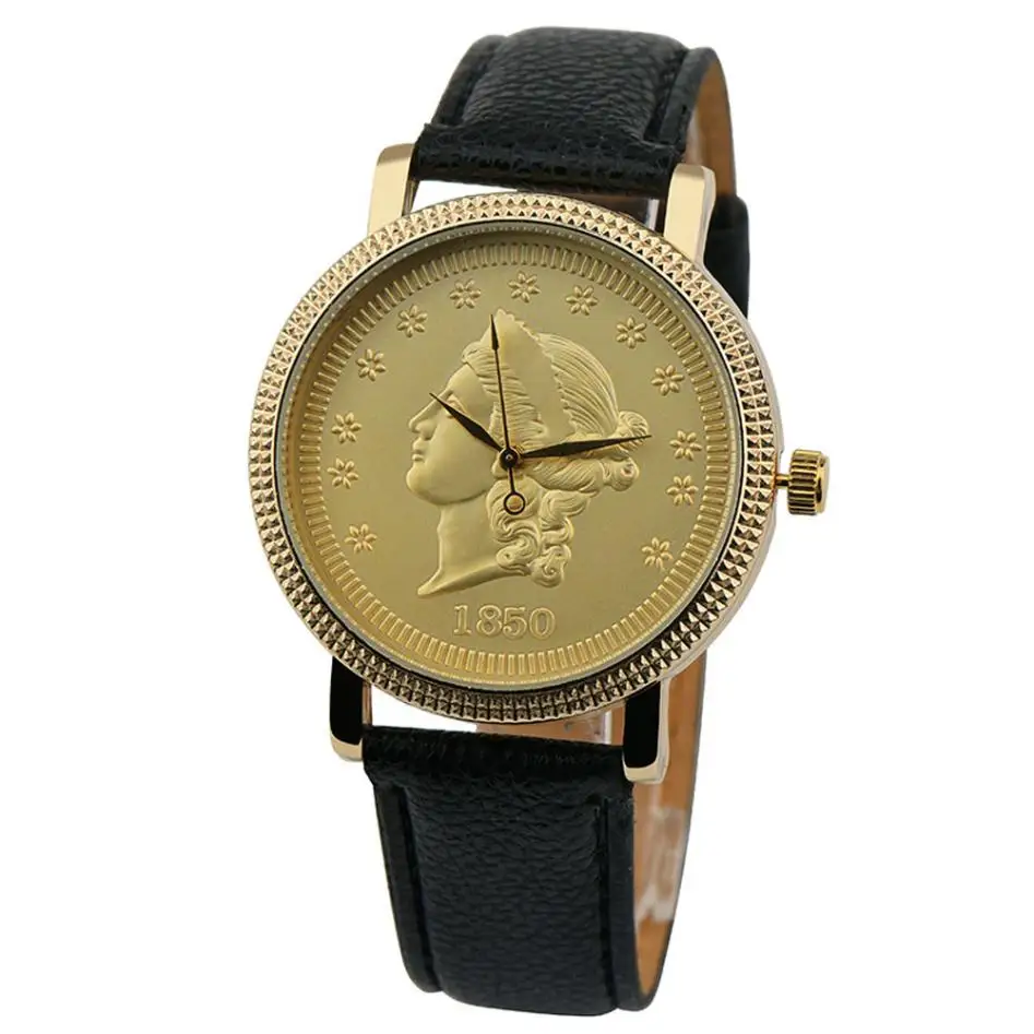 

Timezone #401 Fashion simple ladies watch leather strap analog quartz watch