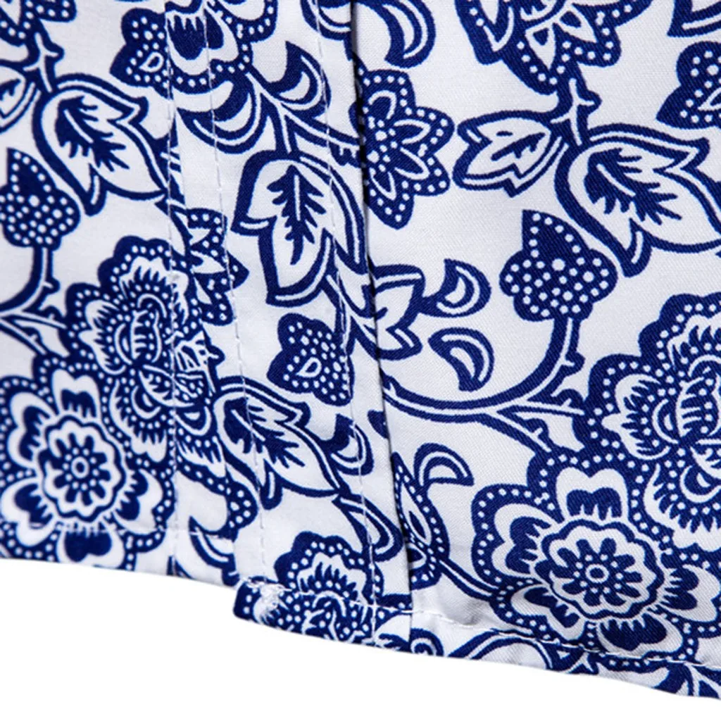 Мужские летние обтягивающие свободные Гавайские рубашки с коротким рукавом и