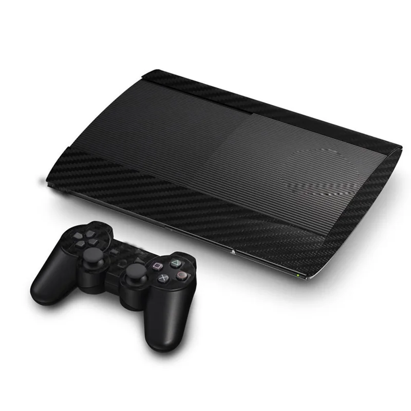Виниловые наклейки из углеродного волокна для Sony PS3 Super Slim 4000 консоль и 2