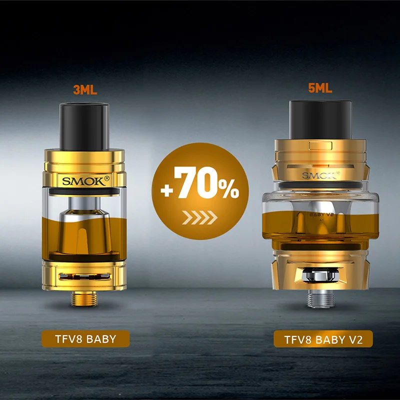 100% Original SMOK TFV8 Детские V2 танк атомайзер для электронных сигарет V8 A1 A2 A3 сетки