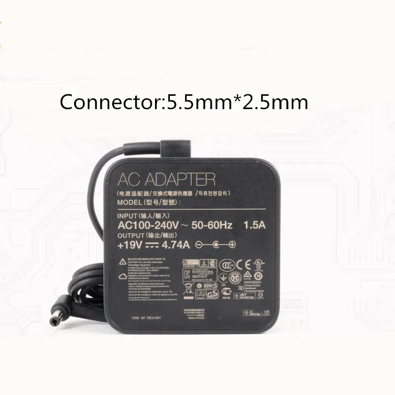 Новый тонкий Оригинальный OEM 90 Вт 19 в 4.74A адаптер переменного тока зарядное