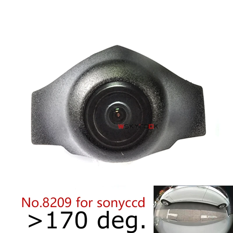 8209sonyccd fisheye Close 180deg CCD HD Автомобильная фронтальная камера для Audi Q2L Q5L передняя решетка камеры под брендом логотип камера - Название цвета: 8209sonyccd fisheye