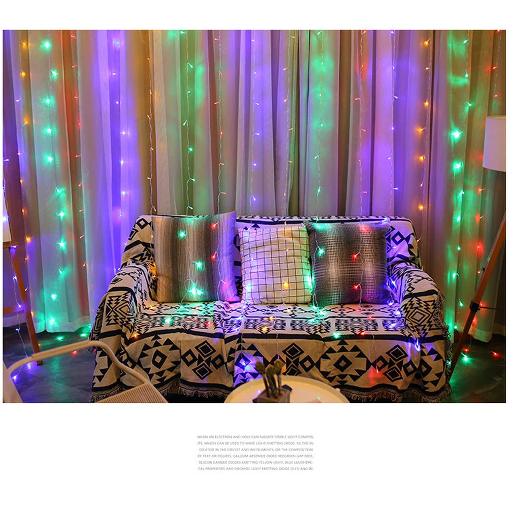 Светодиодные Luces Decoracion рождественские фонари праздничный свет романтические гирлянды Рождественские Свадебные праздники 3x3/2x2/6x3/3x2 метра