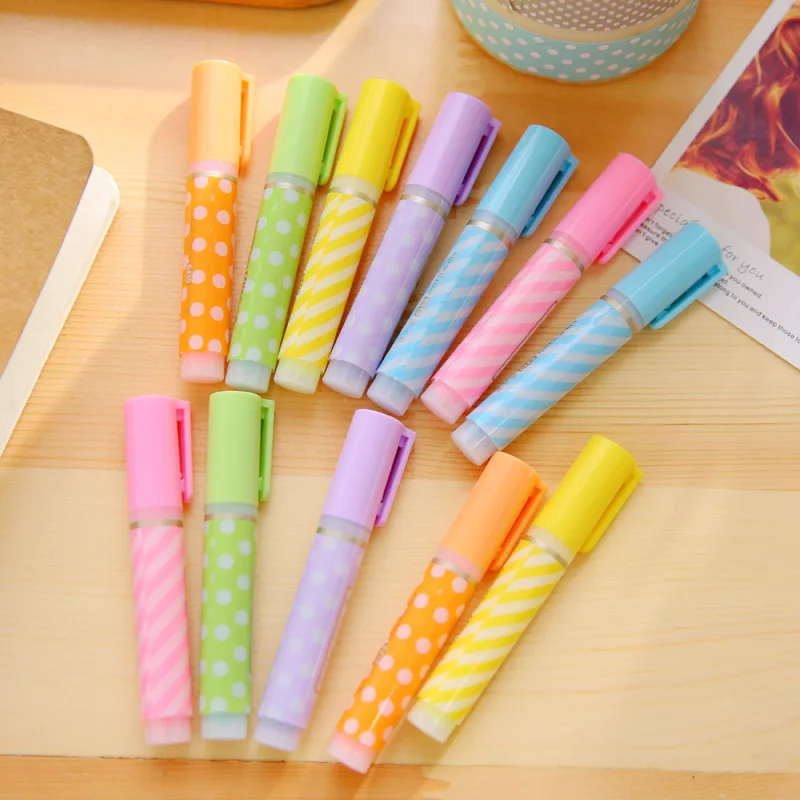 Каваи-маркеры в горошек 6 шт./компл. | Канцтовары для офиса и дома