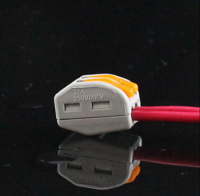 20 шт./лот 2 Pin Универсальный Компактный проводной разъем проводки проводника