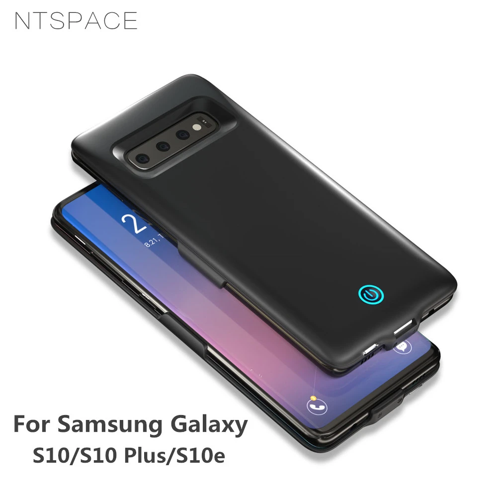 Тонкие чехлы с зарядным устройством для Samsung Galaxy S10 Plus чехол аккумулятором 7000 мАч
