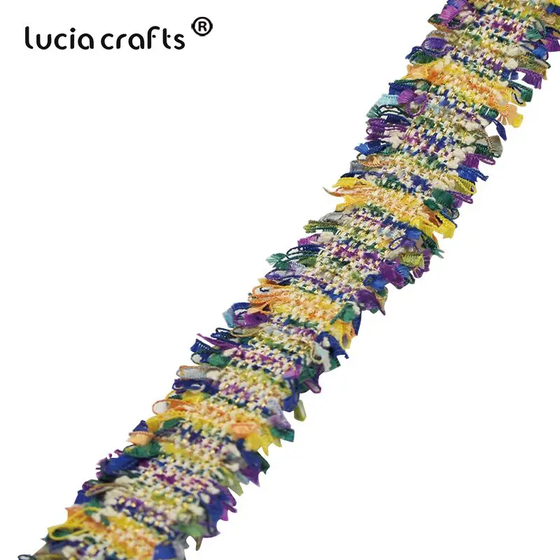 C12 Lucia crafts 2 ярда разноцветная кружевная лента для самостоятельного пошива одежды воротник повязка на голову ремесла материал аксессуары N0705 - Цвет: C12
