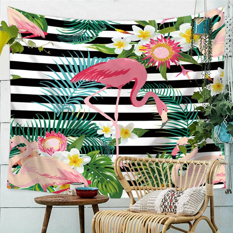 Фламинго Лето гобелен настенный богемный пляжное полотенце полиэстер тонкое