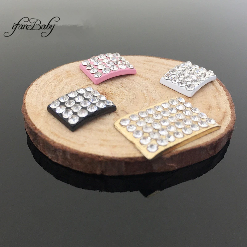 

Сплав плоская задняя часть для DIY аксессуары для волос горный хрусталь кнопки