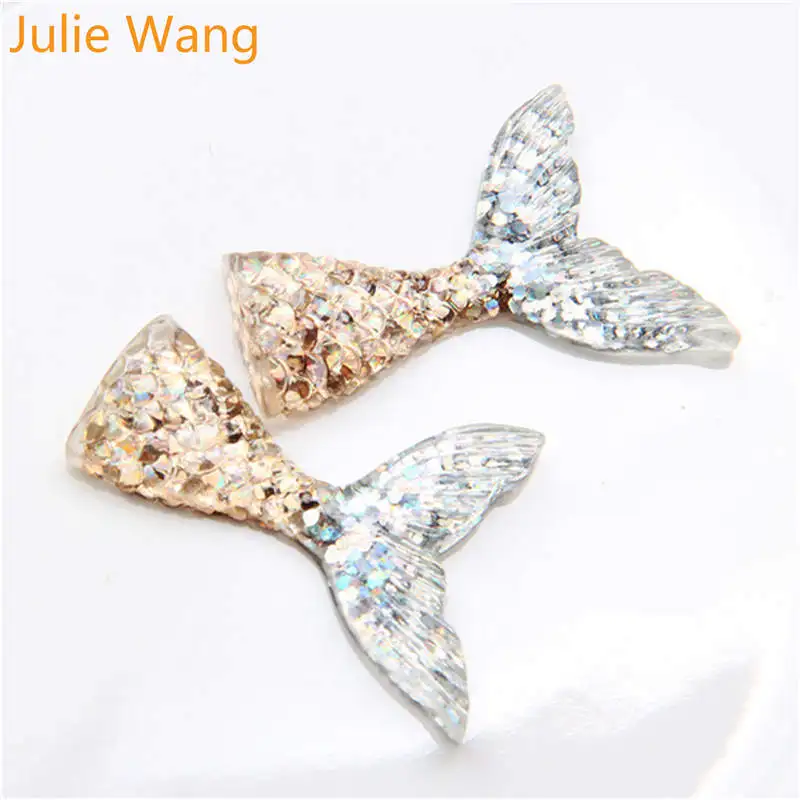 Julie Wang 10 шт. многоцветные Подвески в виде хвоста русалки ручной работы для украшения ювелирных изделий Аксессуары