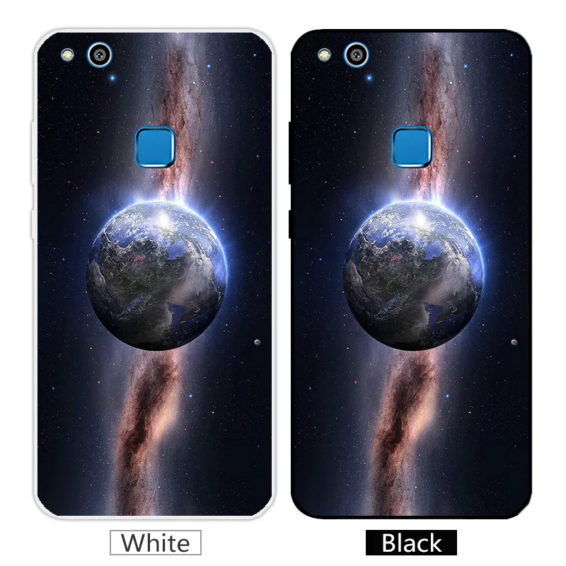Fundas For Huawei P10 Lite Case 5.2" Soft Silicone TPU Back Cover Colored Phone Black Coque Capa |