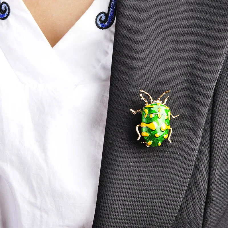 Funmor оптовая продажа 6 шт Броши с насекомыми эмаль контакты мальчиков Для мужчин