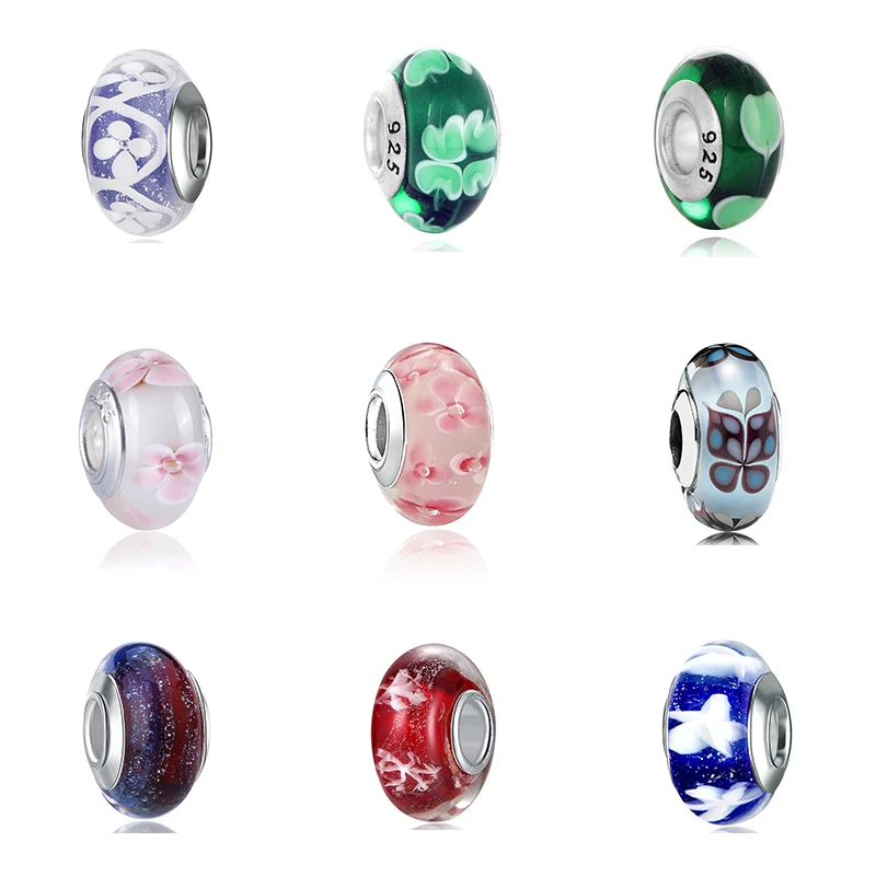 Новинка стеклянная бусина подвеска в виде клевера звезды подходят для