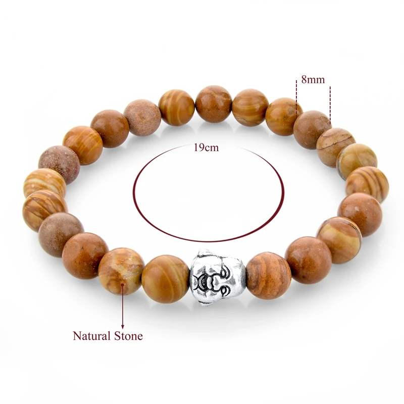 Женский и мужской браслет с тигром Фатимой сглаза буддой черепом винтажный