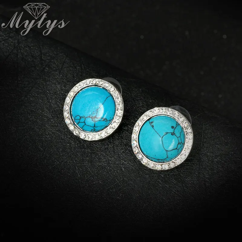 Ожерелье с подвеской и круглые серьги-гвоздики в стиле ретро | Украшения