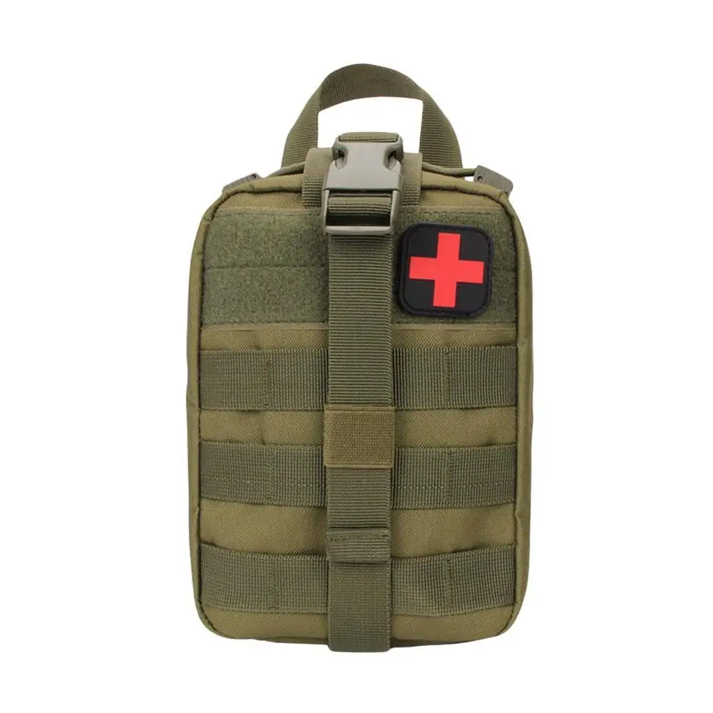 Green Дорожная сумка для первой помощи, медицинский набор, сумка Molle EMT, Аварийная сумка для выживания, открытая медицинская коробка, большой размер, сумка SOS/посылка - Цвет: Green