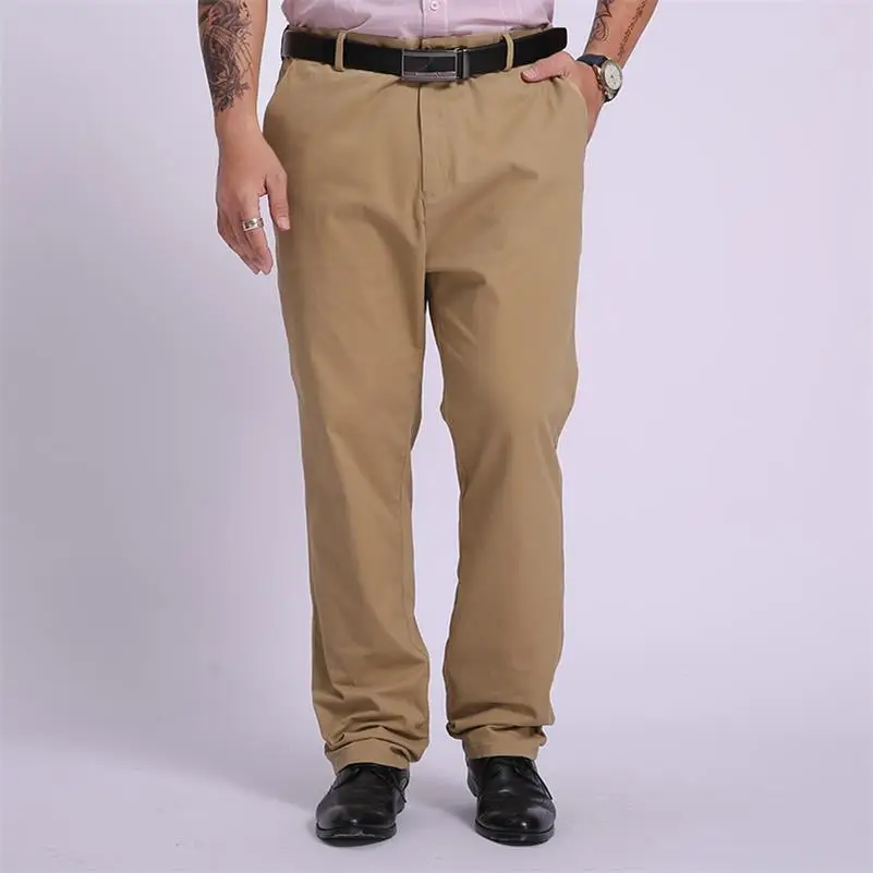10xl 9xl 8xl новые мужские деловые повседневные свободные длинные брюки плюс размер черные синие мужские супер большие удобные брюки плюс размер - Цвет: Khaki
