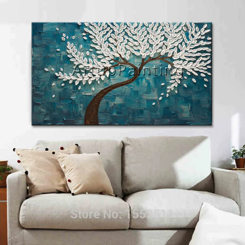 Style D Цветок Ручная роспись стены Picture quadros мастихином Абстрактная живопись маслом холст Книги по искусству современный дом Куадрос украсить гостиную - Цвет: Style D