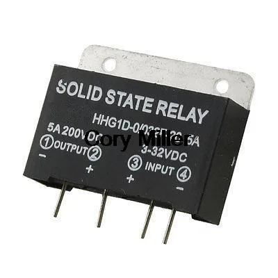 Heat Sink Input 3-32V DC Output 5A 200V 4 Pin PCB Mount Solid State Relay | Обустройство дома