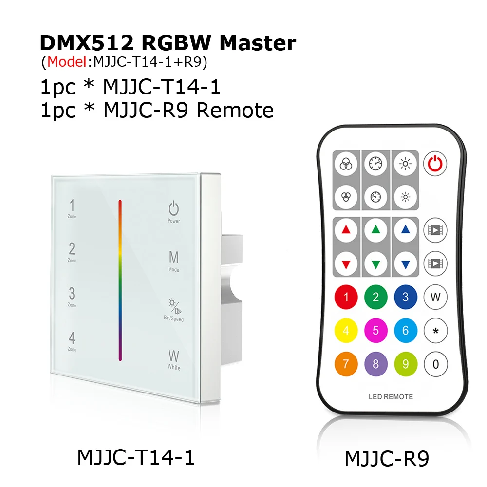 MJJC DMX контроллер 512 4CH зона RGBW DMX512 Мастер управления беспроводной 2 4G RF пульт