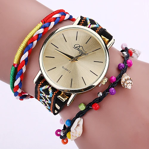 Новинка! Для женщин вязаный Плетеный сплетенный Веревка Группа Кварцевые В виде