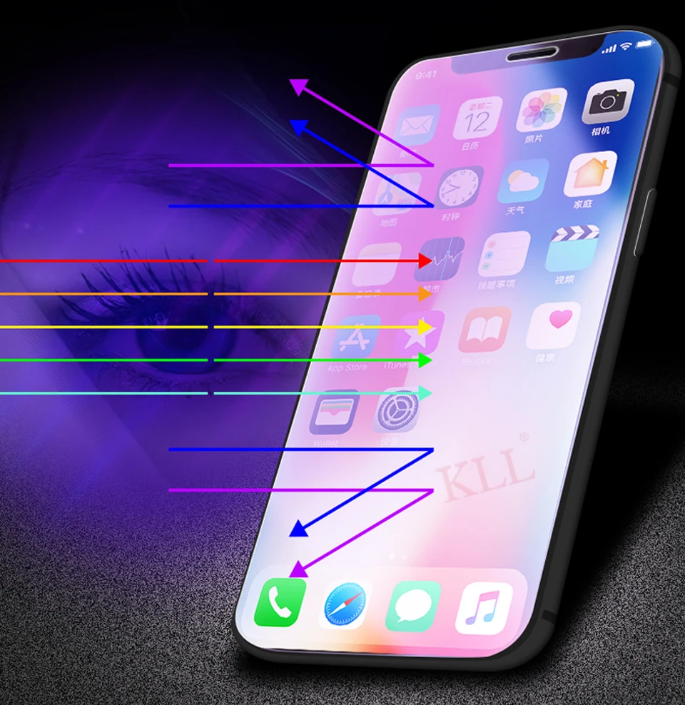 2.5D анти-синий светильник полное покрытие закаленное стекло для iPhone 11 Pro Max X XS MAX XR Защита экрана для iPhone 8 7 6 6s Plus стекло