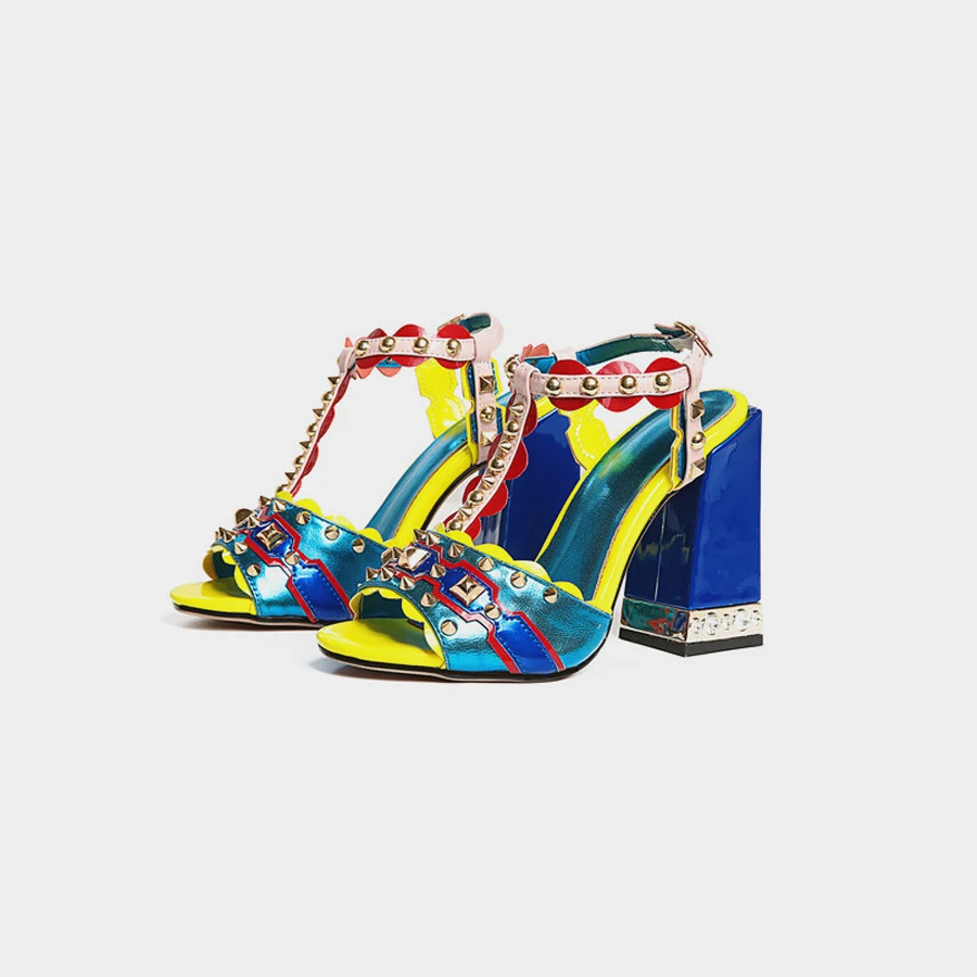 Prova Perfetto/популярный дизайн разноцветные женские сандалии гладиаторы из