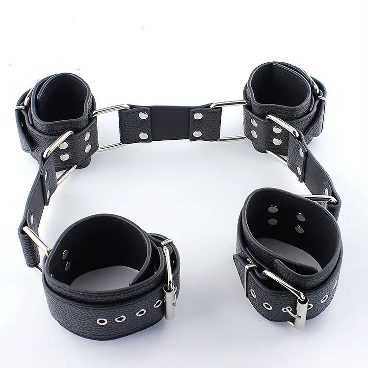 SODANDY наручники лодыжки оковы кожаные ограничители ног Связывание тела костюм раб