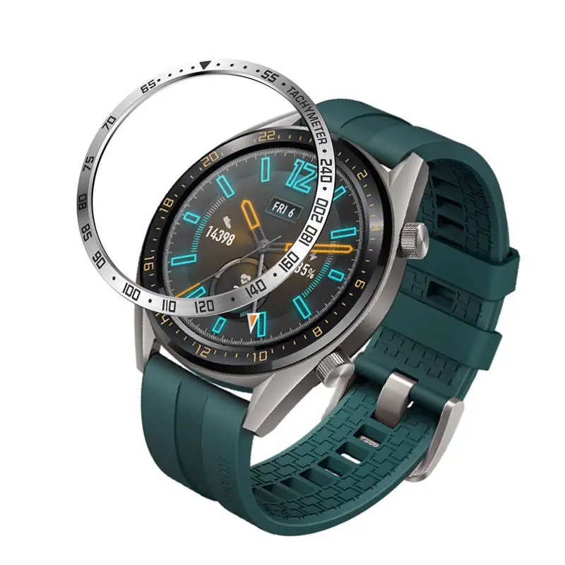 B Для huawei Watch GT/Active 46 мм кольцо с клейкой крышкой против царапин металлические Смарт-часы Роскошные носимые Аксессуары#619 - Цвет: B