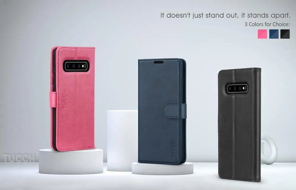 TUCCH бумажник чехол для Galaxy S10 плюс, из искусственной кожи с защитой от RFID, для карт с отделениями для карт и подставкой Тетрадь флип-чехол-книжка для Galaxy S10P