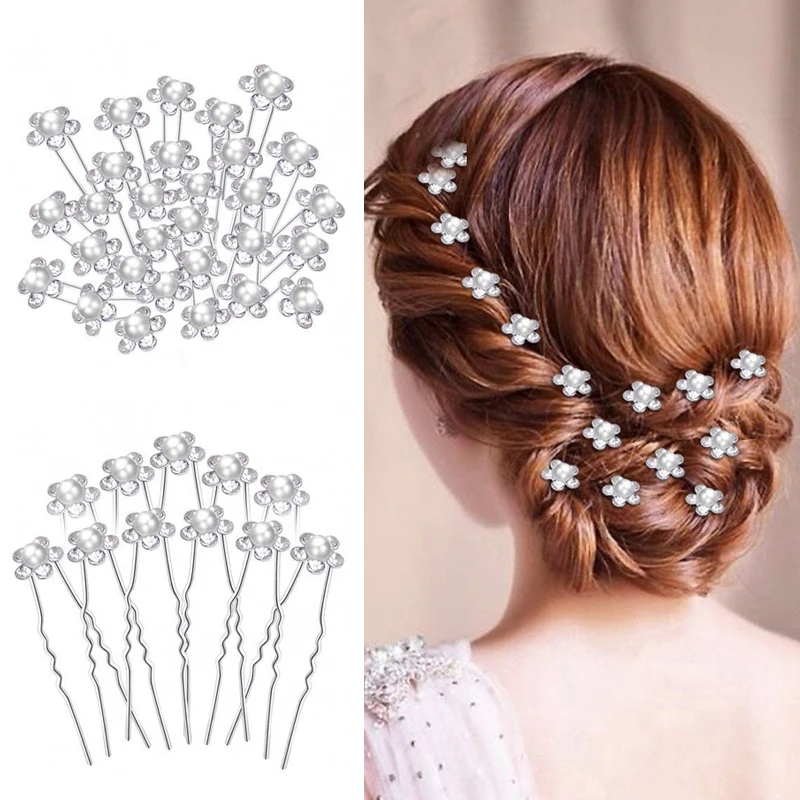 20 шт./компл. Новые свадебные аксессуары жемчужные украшения для волос