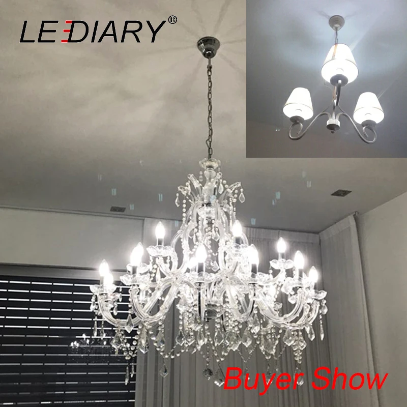 LEDIARY 5 шт./лот без мерцания лампа со светодиодными нитями на цоколе C35 E14 2/4/6W 100V 240V